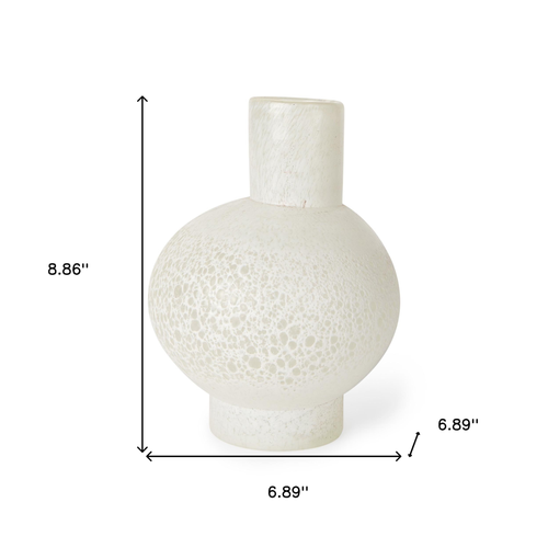 Mottled Handblown Glass Table Vase - 880016544237