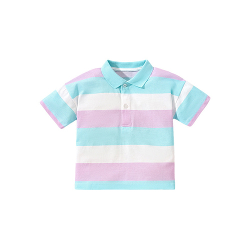 Baby Kids Boys Striped Short Sleeves Polo Shirt - 716252306066