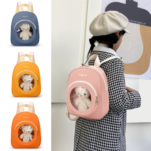 Baby Cute Transparent Window Kindergarten School Bag - 643491108192