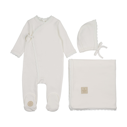 Knit Trim Wrap Layette Set - 735525897520