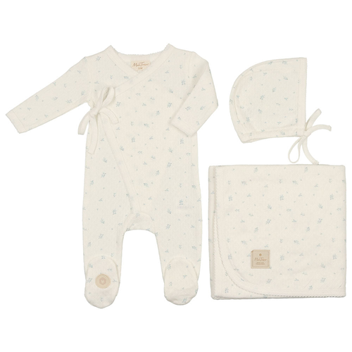Leaf Print Wrap Layette Set - 738019503396