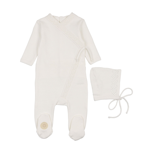 Knit Twist Footie & Hat Set - 735525892754