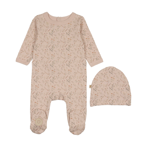 Botanical Girls Footie & Hat Set - 735525898244