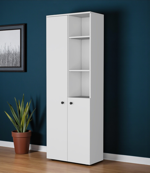 Wood Two Door Pantry Or Storage Closet