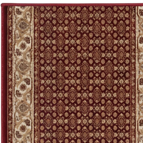 6' Red And Beige Moroccan Runner Rug - 880016434057