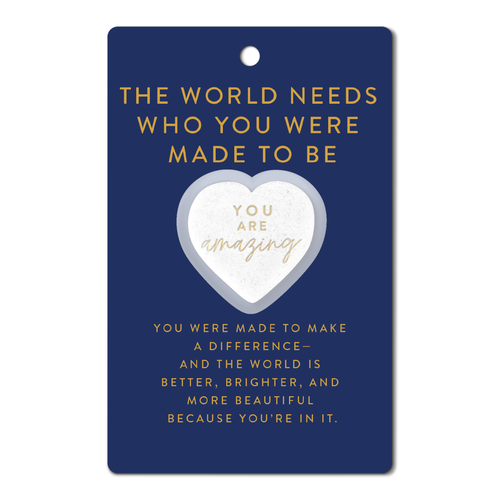 Heart Stone Blue Card You Are Amazing - 667665540182