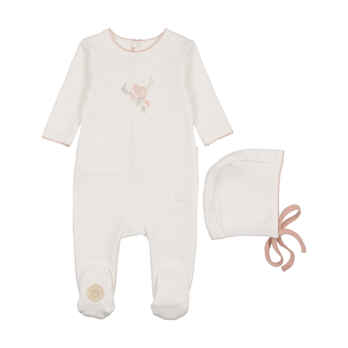 Heirloom Blossom Footie & Hat Set - 735525892235