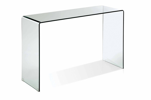 47" Clear Glass Block Console Table - 608219159252
