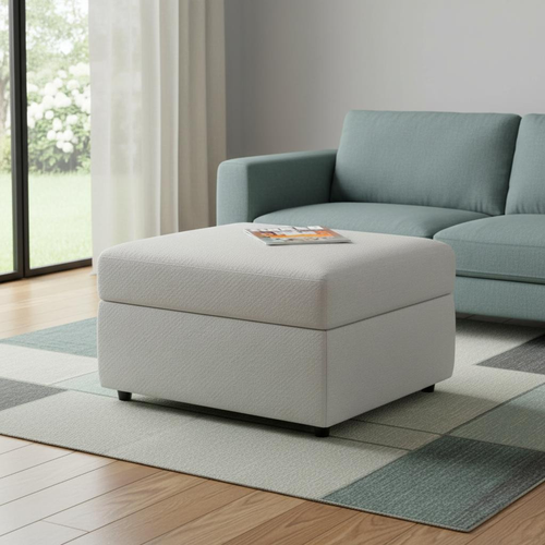 Chenille Storage Ottoman - 880024543451