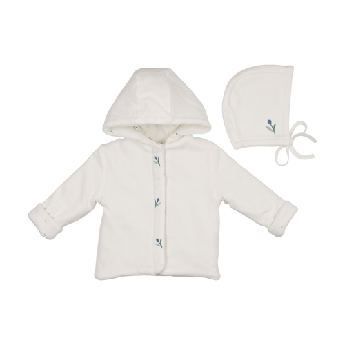 Plush Print Boys' Jacket & Hat Set
