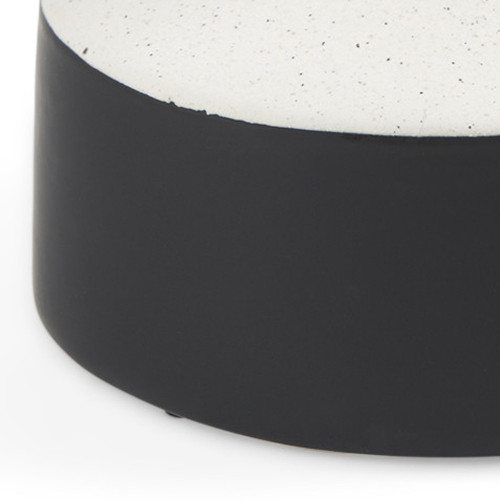 10" Black And White Ceramic Jug Vase - 880024961682