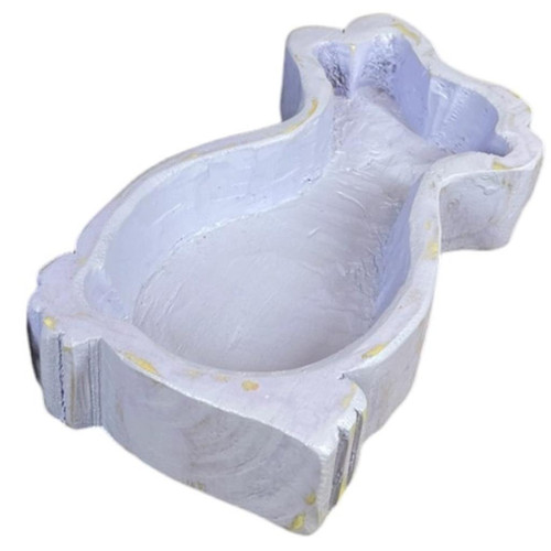 7" Lavender Solid Wood Bunny Dough Bowl - 880024530185