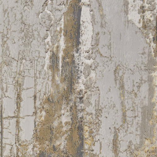 12' X 15' Ivory Gray and Brown Abstract Power Loom Area Rug - 608219313685