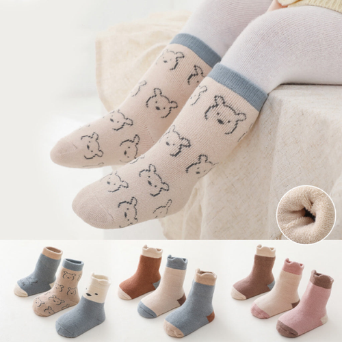 Baby Cartoon Print Pattern Thickened Soft Cotton Socks - 716252325920