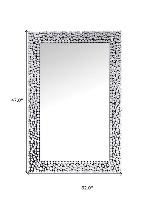 47" Mirrored & Faux Gems Accent Mirror - 606114861683