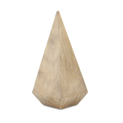 Wood Pyramid Decorative Sculpture - 880016479584