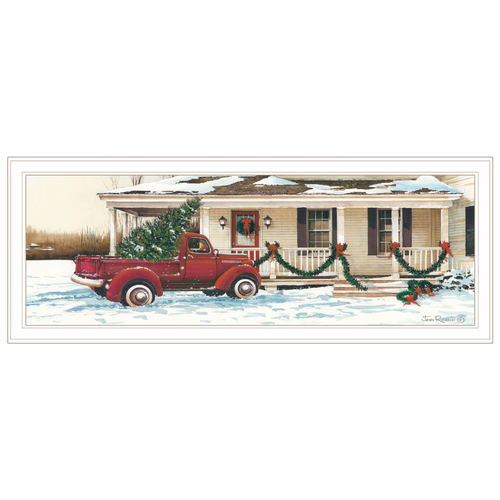 Preparing for Christmas White Framed Wall Art - 880016693638
