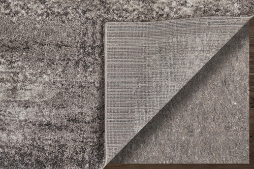 9' X 12' Gray Black And Taupe Abstract Distressed Area Rug - 880016461664