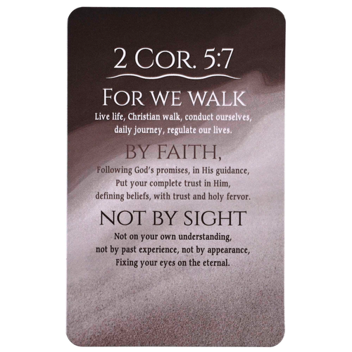 Pocketcard Walk By Faith Not By Sight - 603799692298