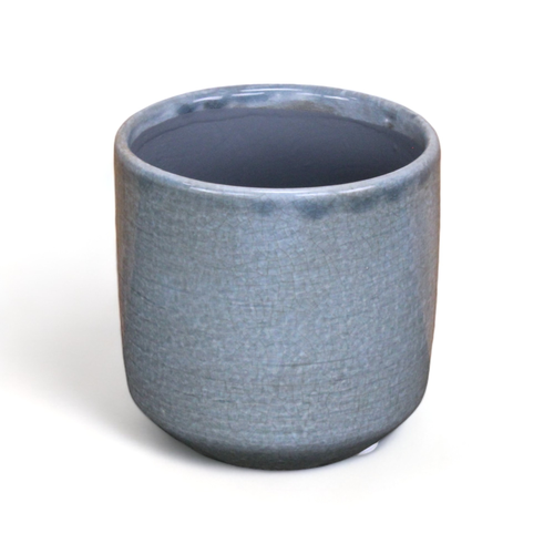 Ceramic 44 Ounce Crackle Mosaic Round Distressed Pot Planter - 880024781488