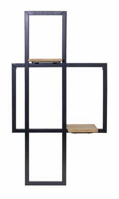 Wall Shelf 17.5"L x 33.5"H Iron/Wood - 746427825115