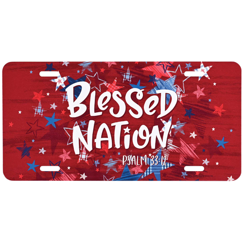 License Plate Blessed Nation Metal - 603799754637