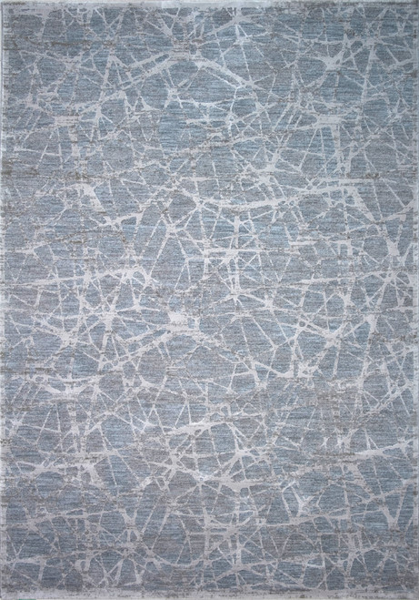 Homeroots Home Decor 9' x 12' Turquoise Abstract Power Loom Stain Resistant Area Rug