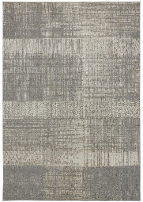 12' X 15' Gray And Ivory Abstract Area Rug - 606114121855