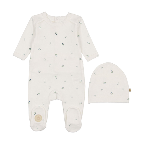 Plush Print Boys' Footie & Hat Set - 735525891801