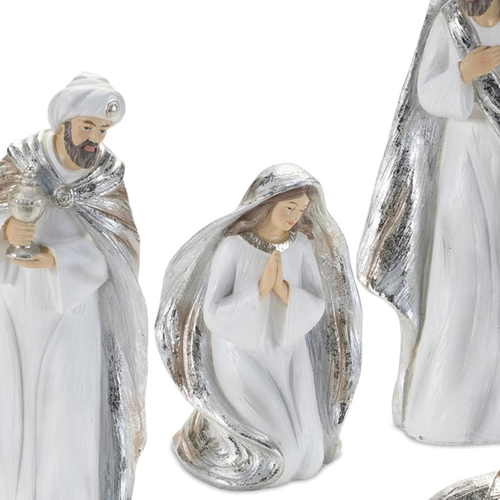 Set of Six Resin Christmas Nativity Figurines - 880024700427