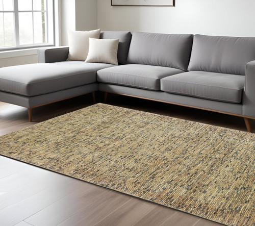 8' X 10' Gold Hand Tufted Area Rug - 608219348595