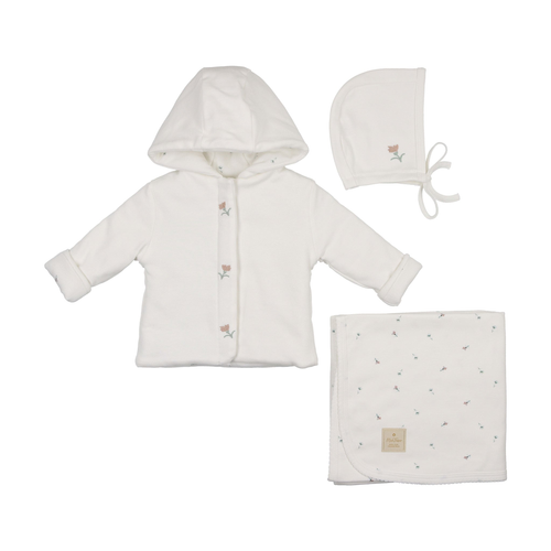 Plush Print Girls' Jacket Layette Set - 735525892099