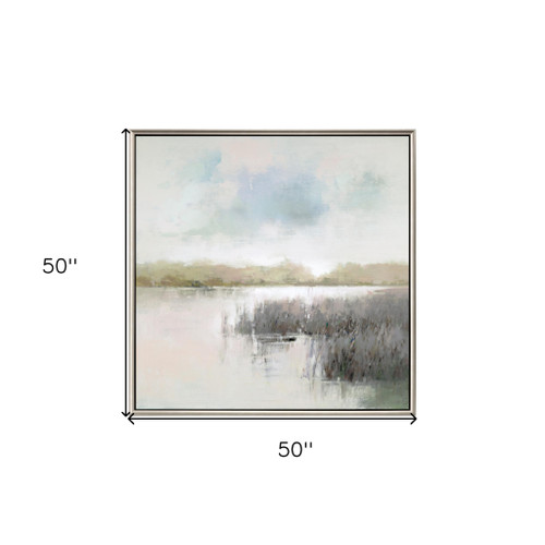 Dawn Glow Silver Floater Frame Print Wall Art - 606114868200