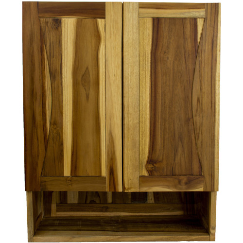 24" Brown Solid Wood Wall Mounted Accent Cabinet - 606114021438