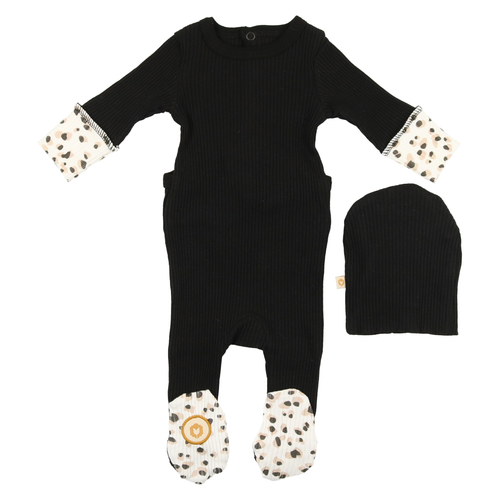 Peekaboo Dots Footie & Hat Set - 738019476508