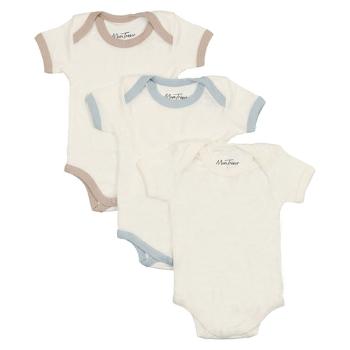 Short Sleeve Modal Onesie, Girls (3-Pack) - 738019469579