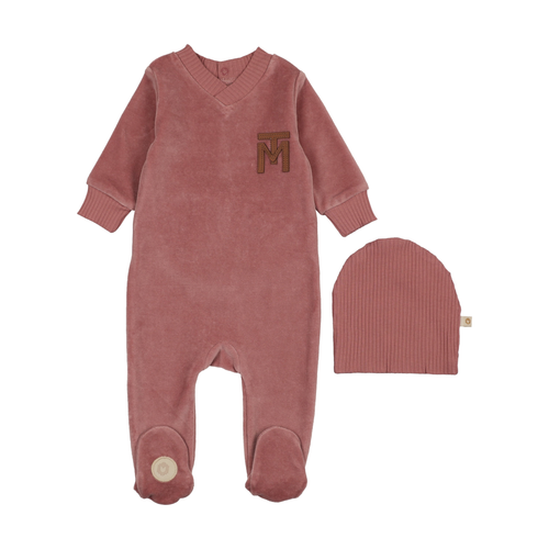 V-Neck Emblem Footie & Hat Set - 735525898053