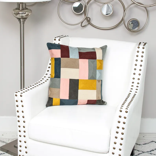 Parkland Collection Bollix Contemporary Pillow Cover With Poly Insert