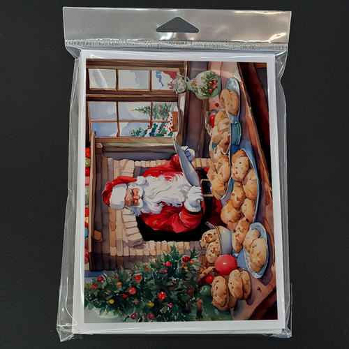 Cookies with Santa Claus Greeting Cards  - 194030859025