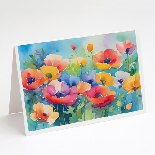 Flowers in Watercolor Greeting Cards  - 194030713495