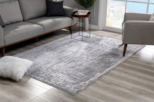 Homeroots Home Decor 8' x 11' Blue Abstract Strokes Area Rug