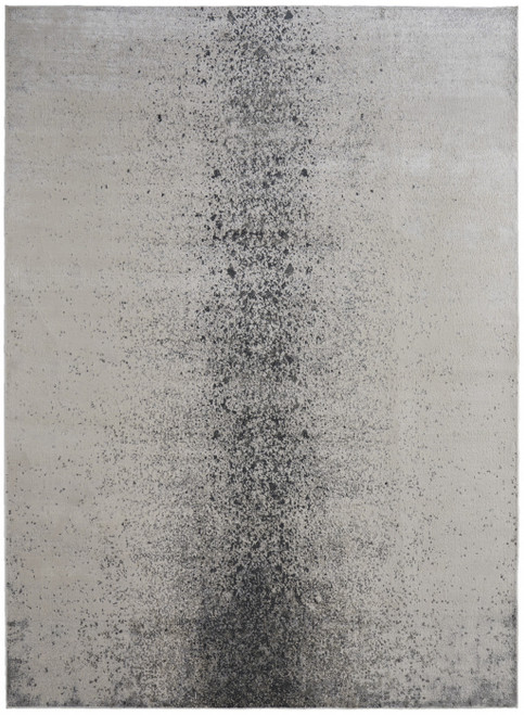Homeroots Home Decor 8' X 10' Ivory Gray and Black Abstract Power Loom Area Rug