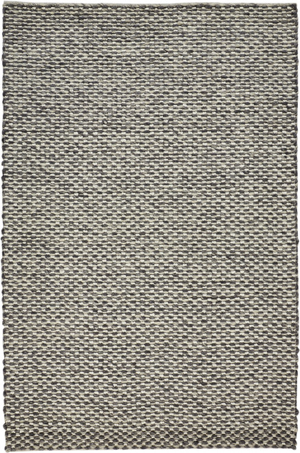 Homeroots Home Decor 5' x 8' Area Rug, Gray and Ivory, Wool, Hand Woven, Stain Resistant