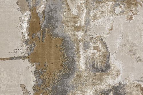13' X 20' Ivory Brown And Gray Abstract Area Rug