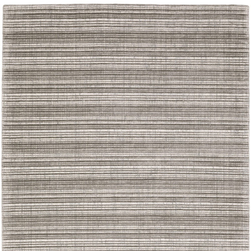 10' X 13' Gray And Ivory Striped Hand Tufted Area Rug