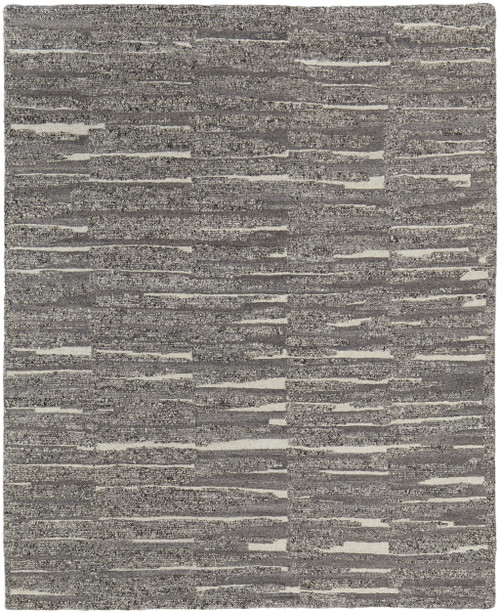 12' X 15' Gray Ivory and Taupe Abstract Hand Woven Area Rug