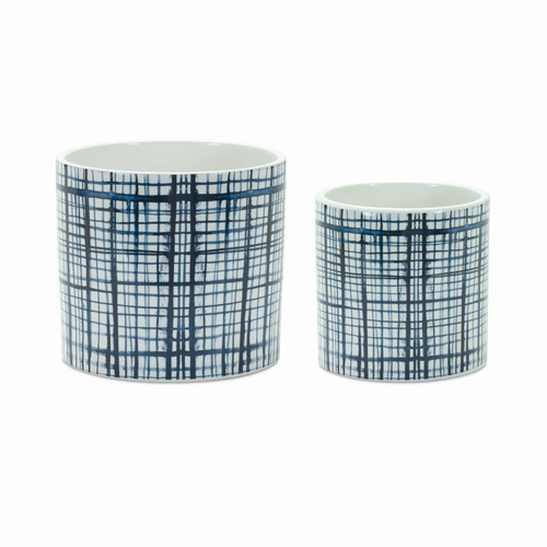 Pot (Set of 2) 4"D x 4"H, 5.5"D x 5.75"H Dolomite