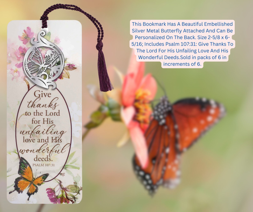 Ornament Bookcard Give Thanks To Lord