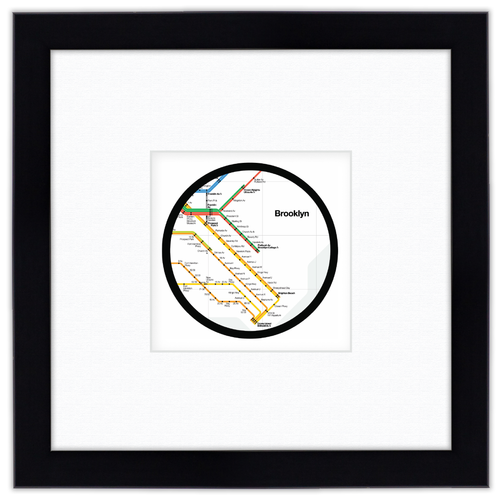 Courtside Market Brooklyn Subway Map Framed Art