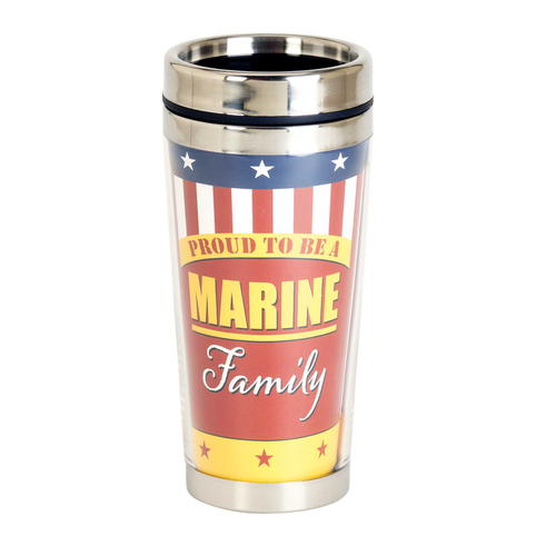 Travel Mug Proud Marine Family